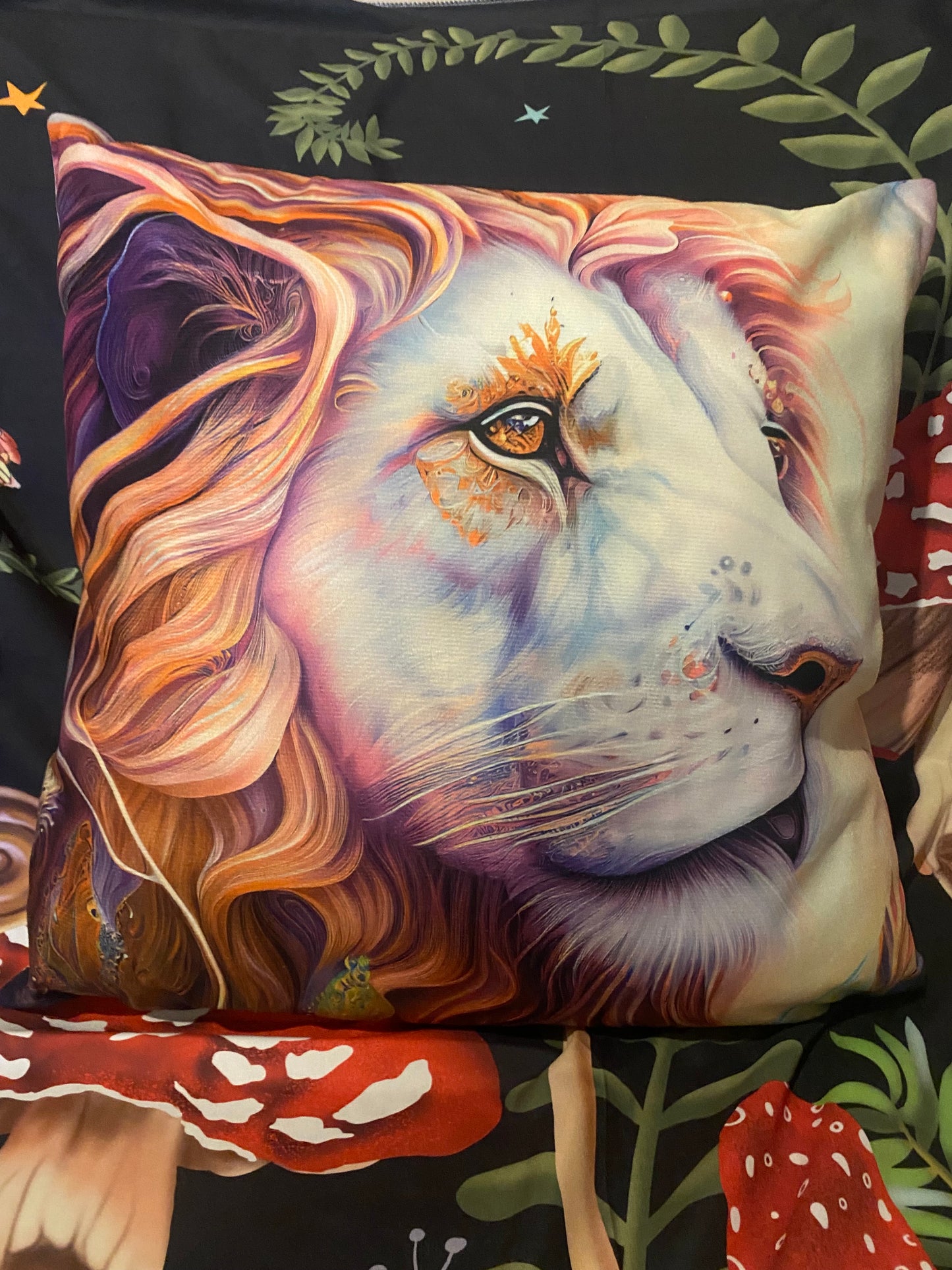 Colourful Lion Cushion