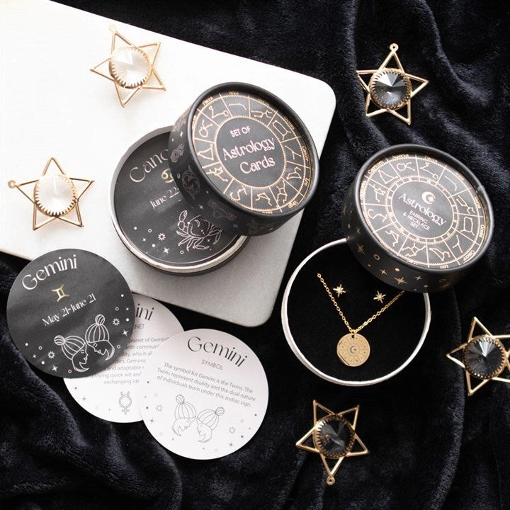 Astrology Wheel Earring & Necklace Set