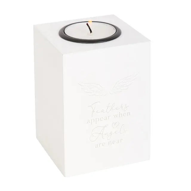 Feathers Appear Angel Wing Tea light Holder