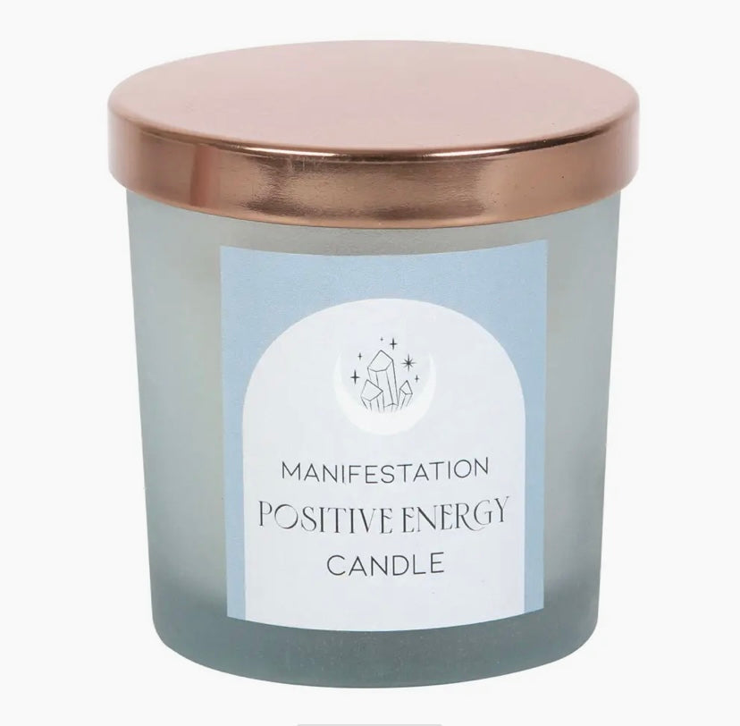 Positive Energy White Sage Crystal Chip Candle