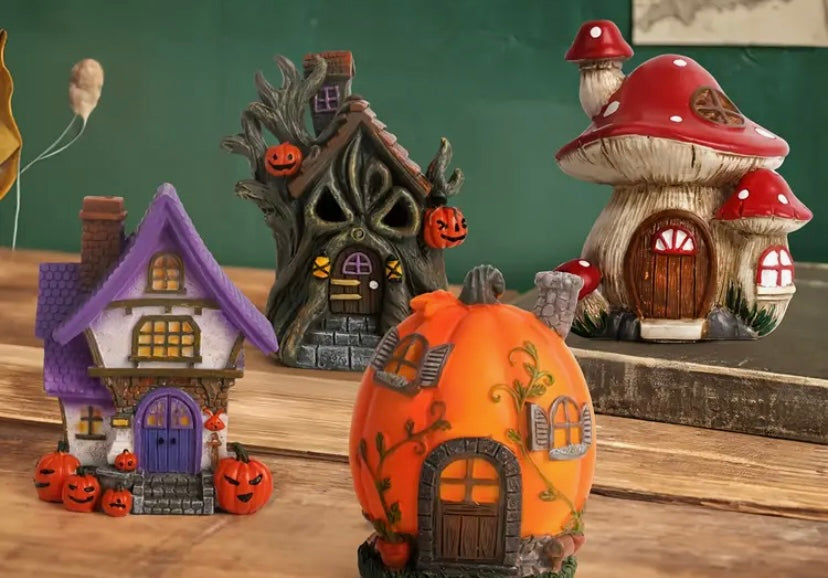Orange Pumpkin House Incense Burner