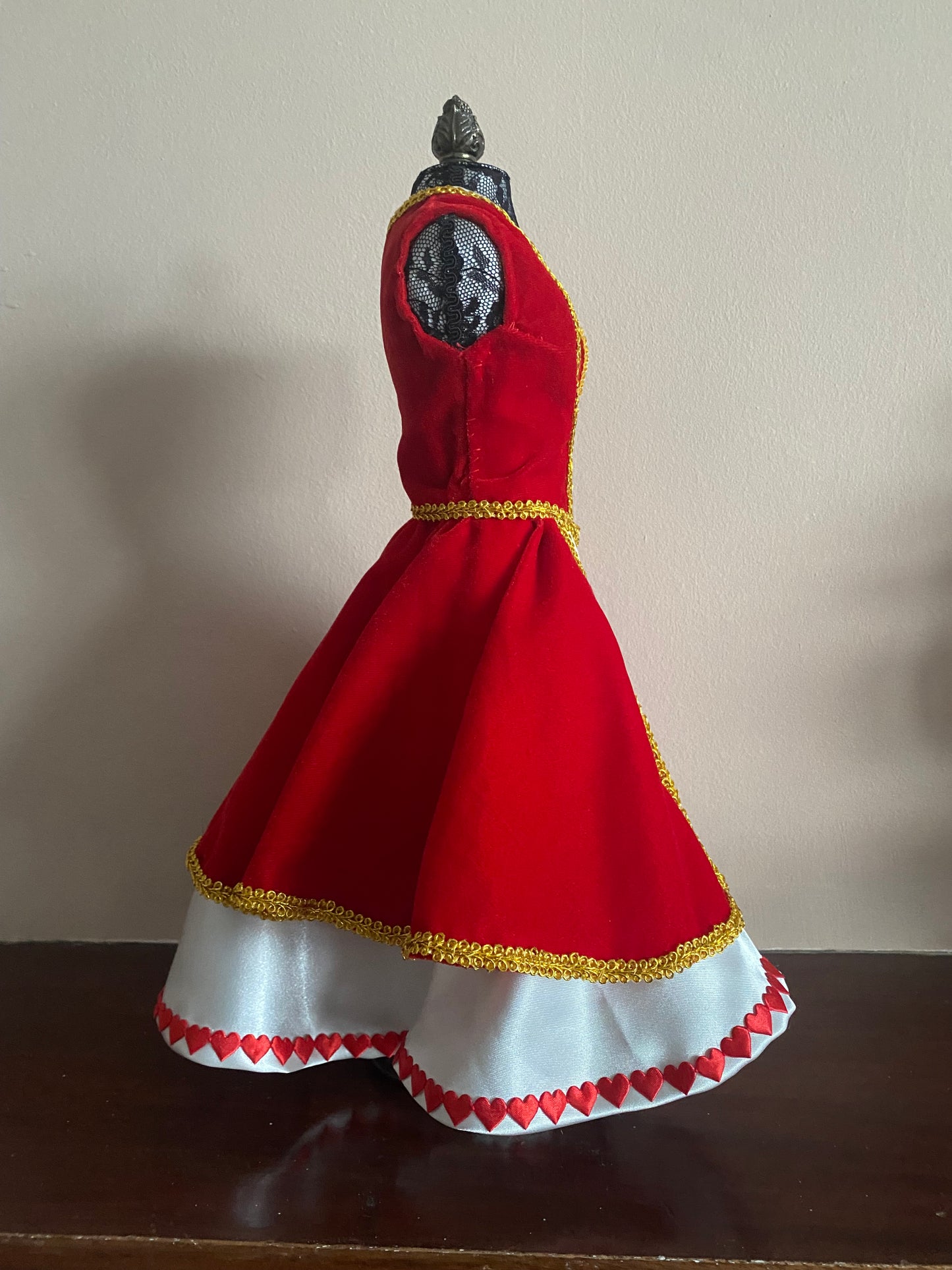 Unique Hand-Sewn Decorative Mannequin - Queen of Hearts