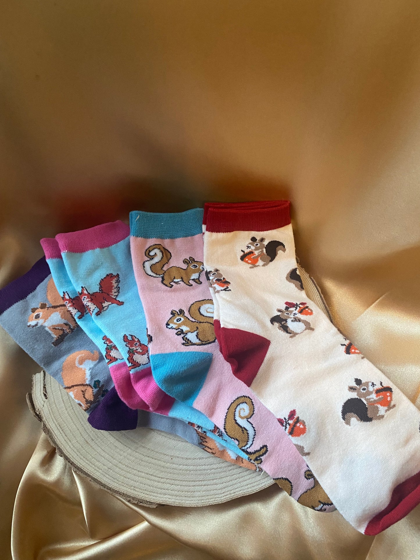 Blue Squirrel Socks