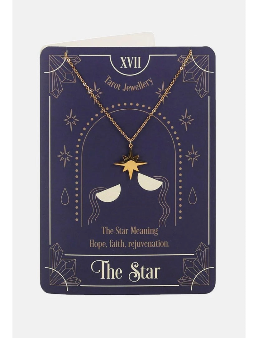 The Star Tarot Necklace on Greeting Card