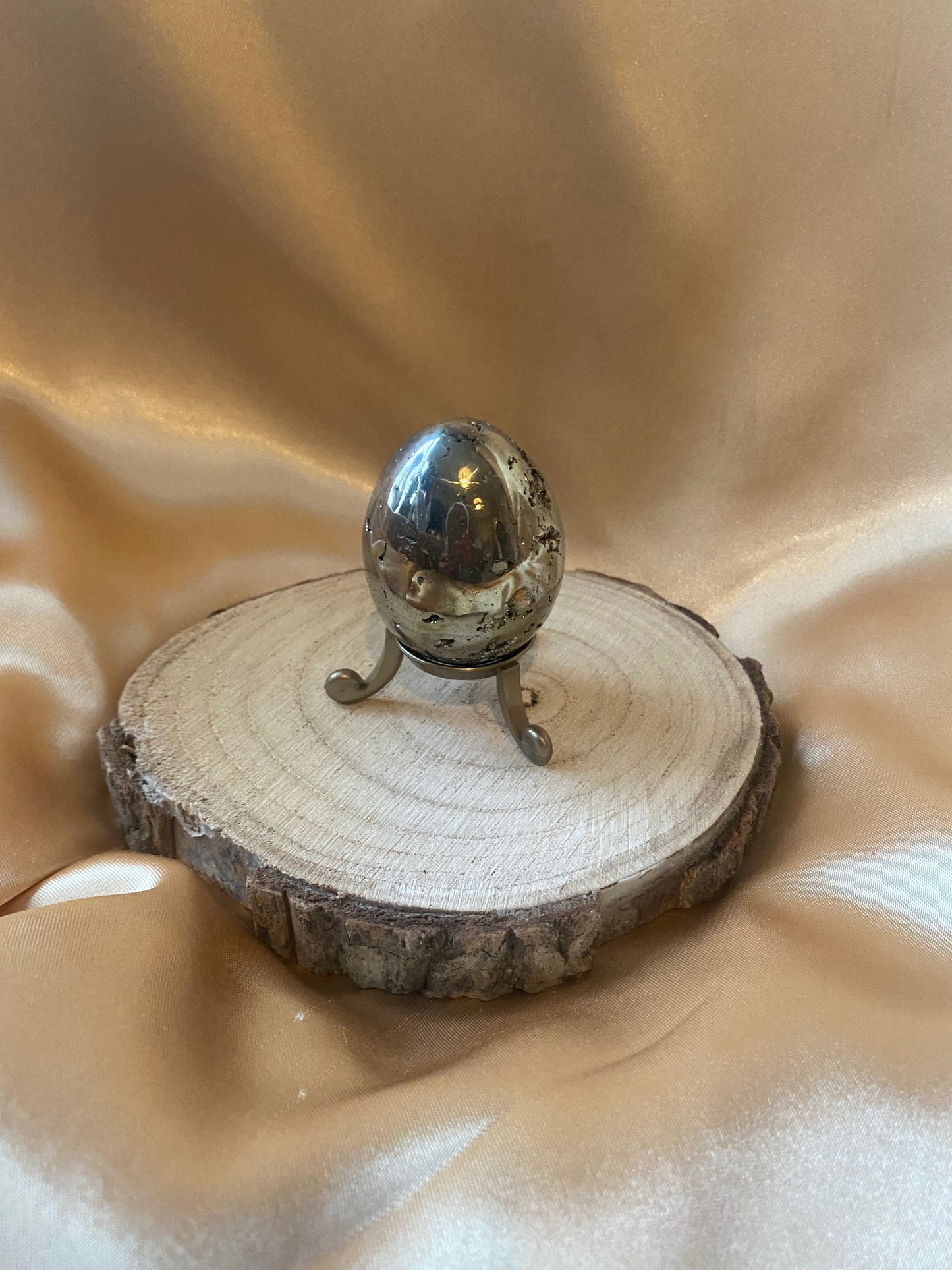 Small Pyrite Crystal Egg