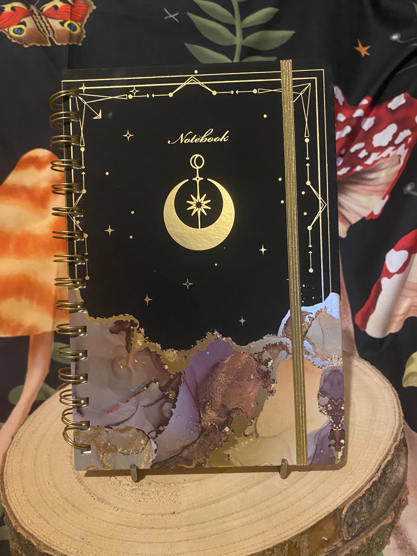Purple & Black Moon Journal