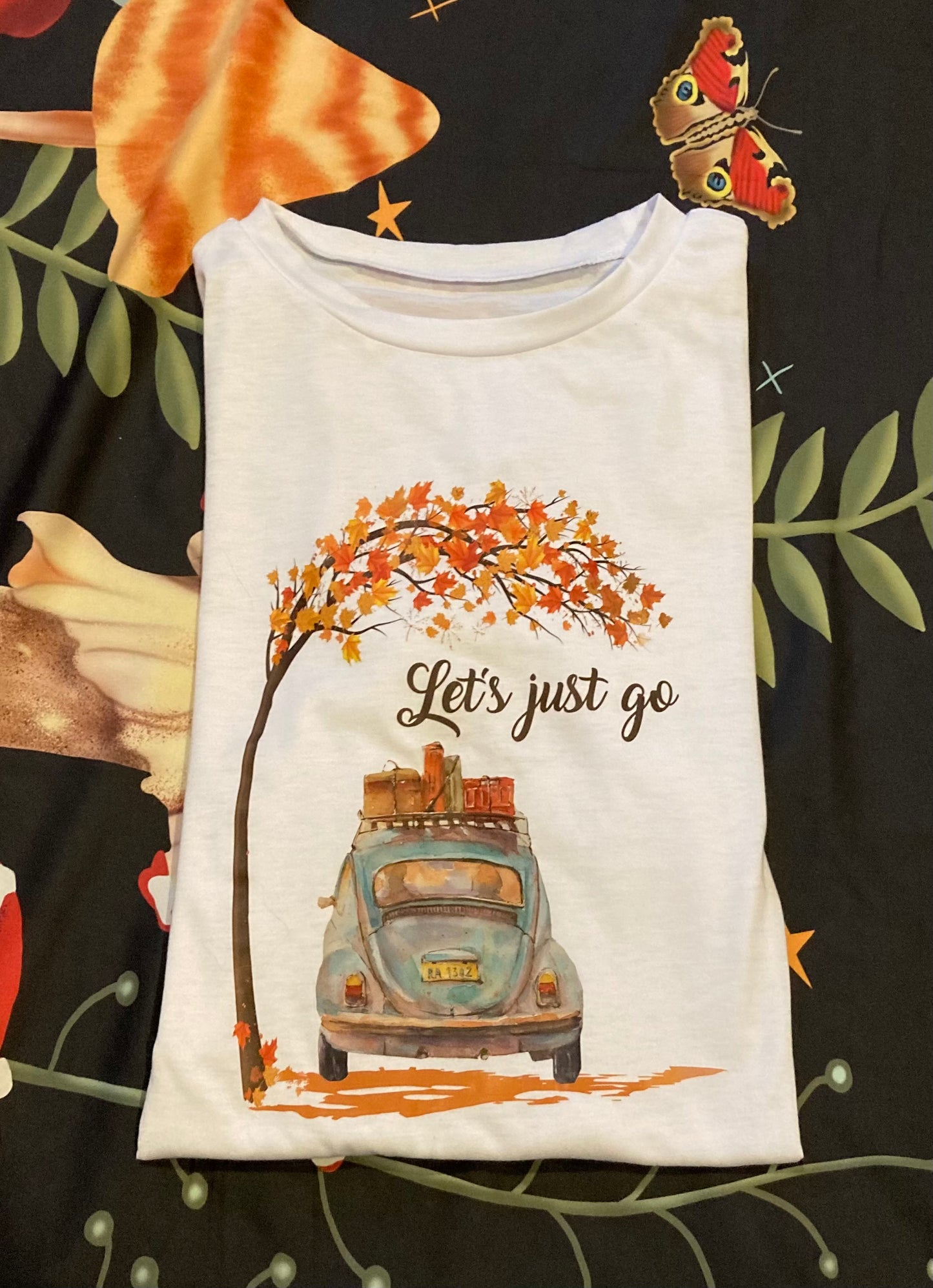 “Let’s Just Go” T~Shirt in White