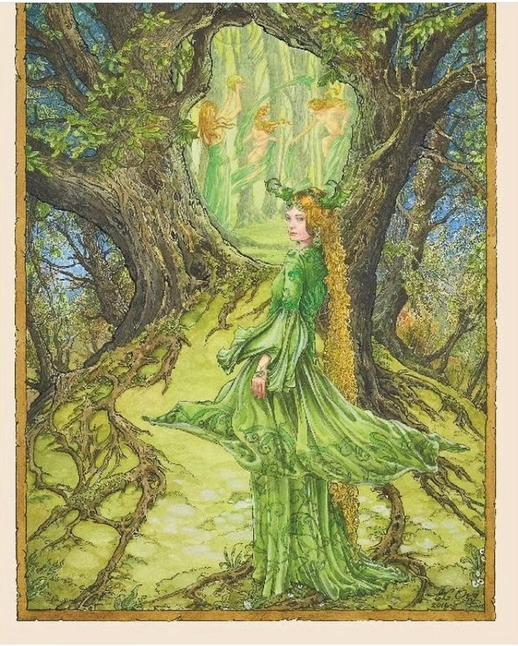 Lured by a Lovelier Green ~ Greetings Card