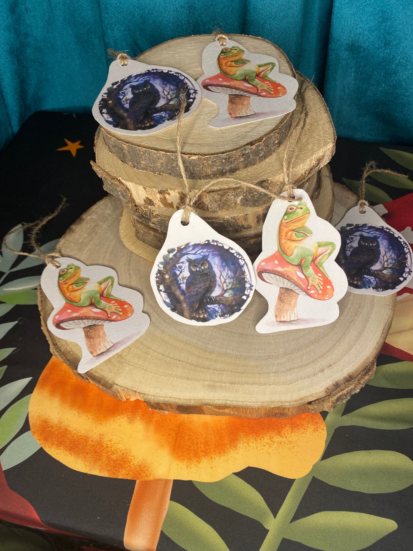 Witchy Gift Tags (Frog On Mushroom/Owl)