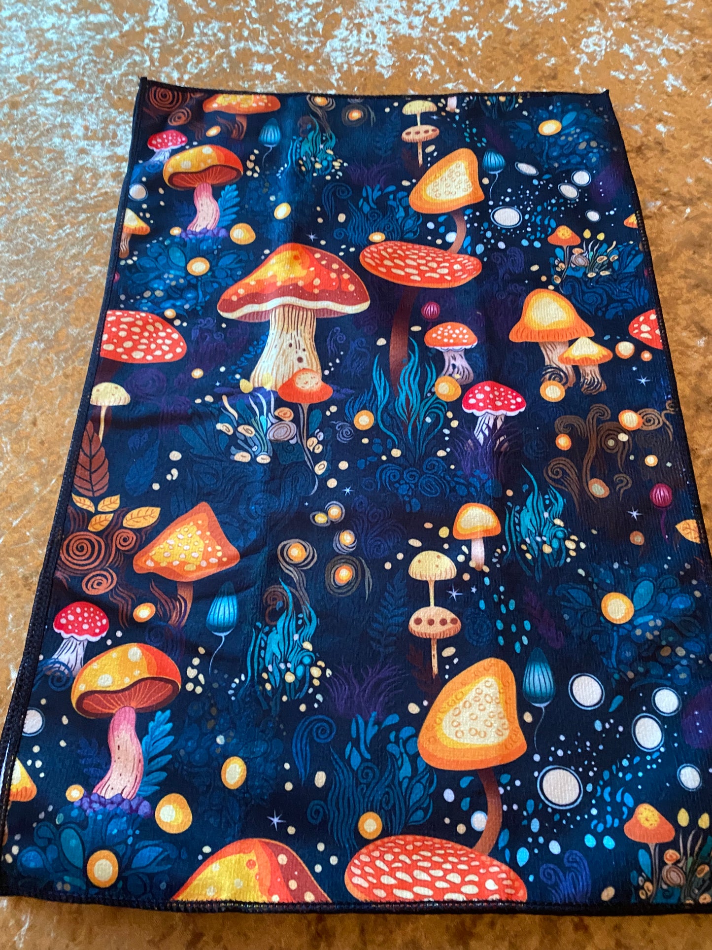 Psychedelic Mushroom Tea Towel