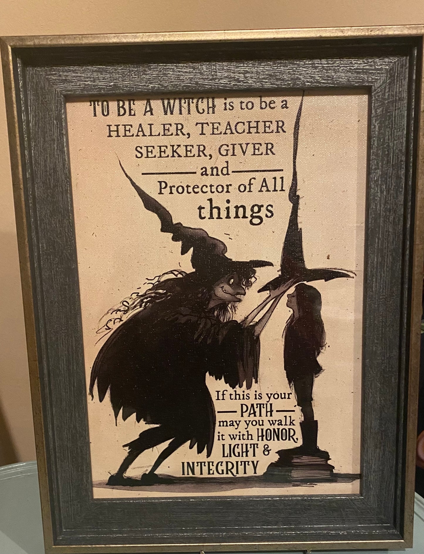 “To Be A Witch” Framed Canvas