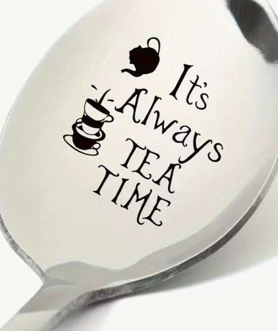 “It’s Always Tea Time” Alice in Wonderland Spoon