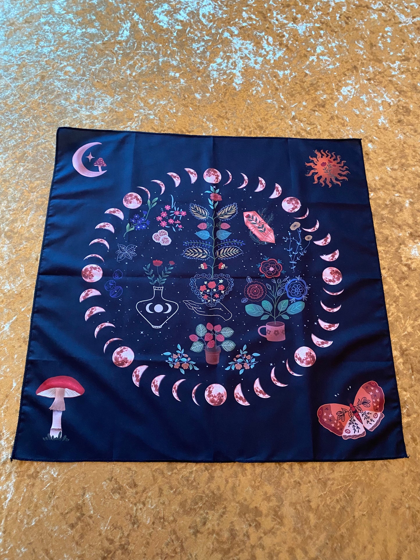 Moon Phase Tarot Cloth