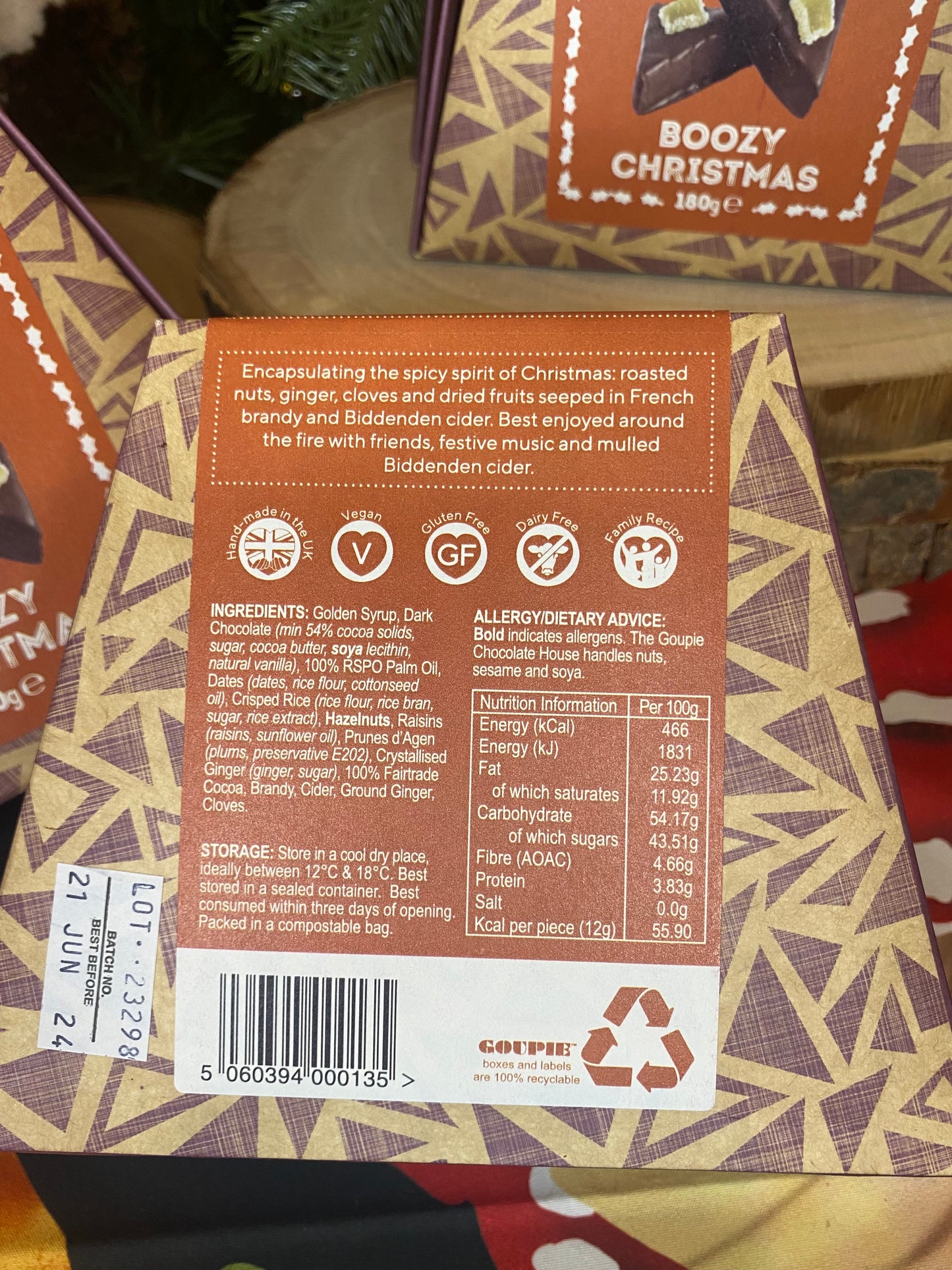 Boozy Christmas Goupie Chocolate Box (Vegan & Gluten Free)