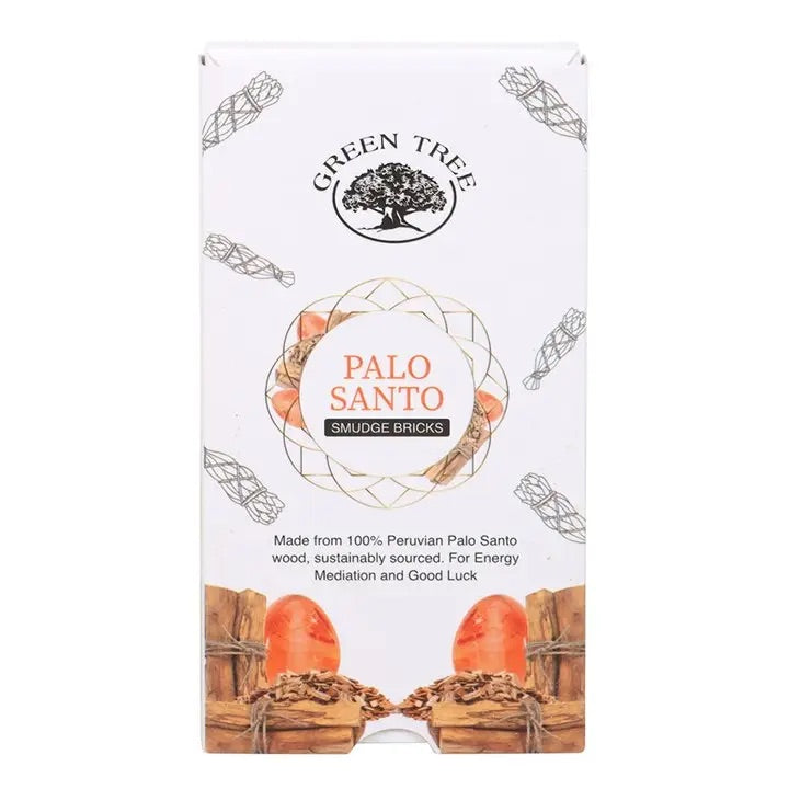 Green Tree Palo Santo Smudge Bricks with Holder