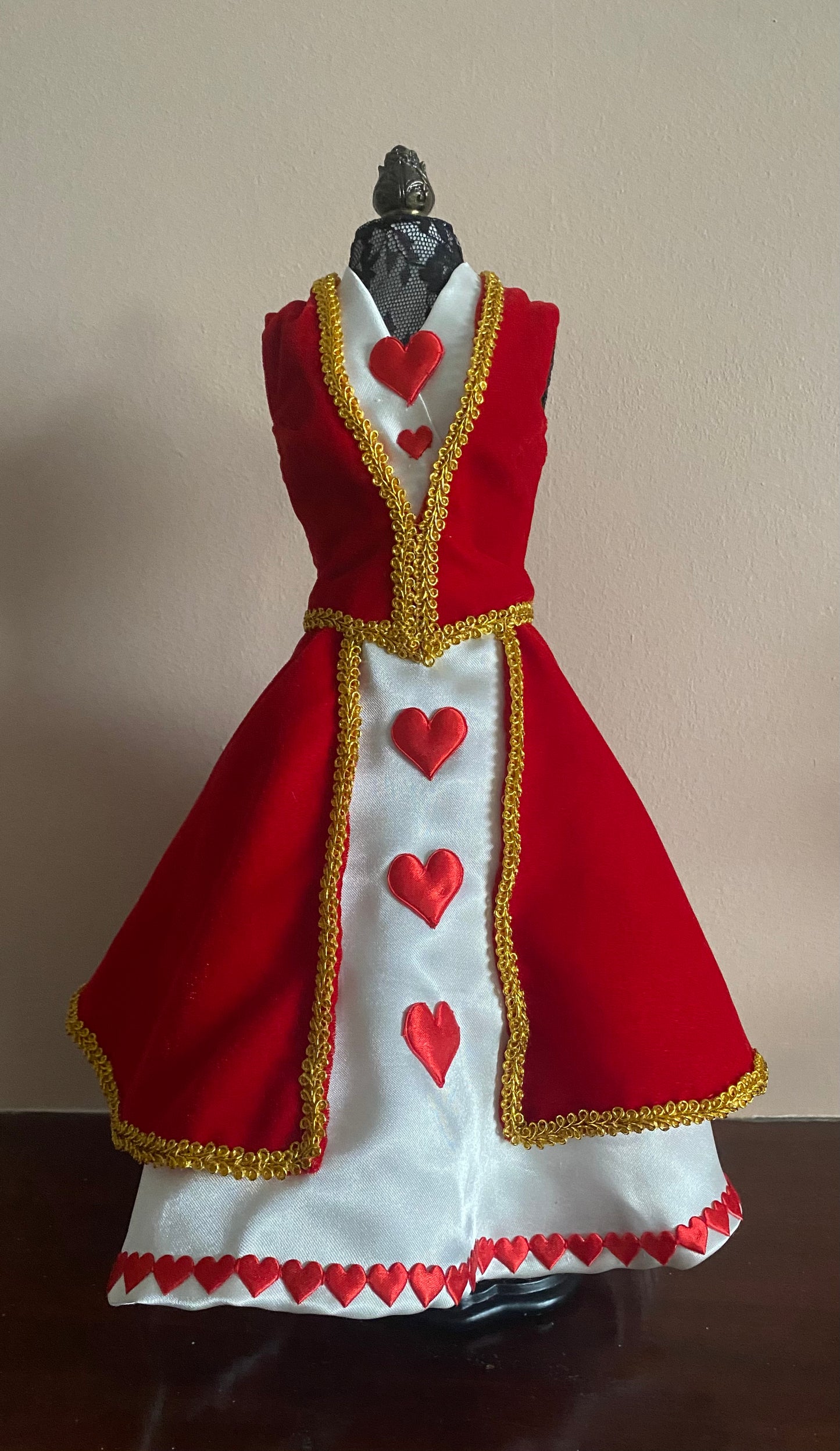 Unique Hand-Sewn Decorative Mannequin - Queen of Hearts
