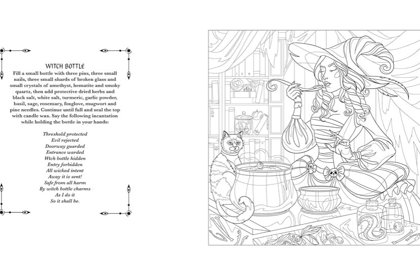 Magic Spells Colouring Book