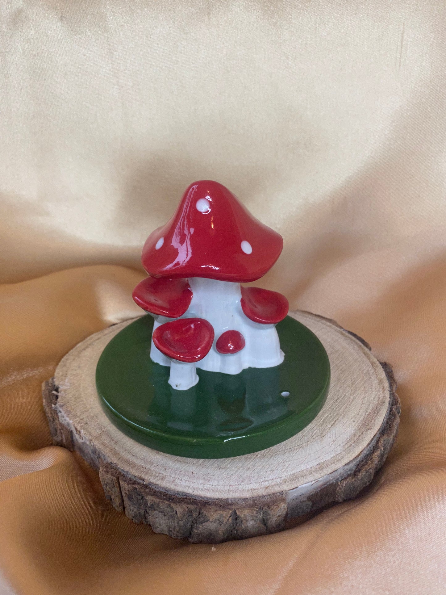Ceramic Mushroom Incense stick/cone holder