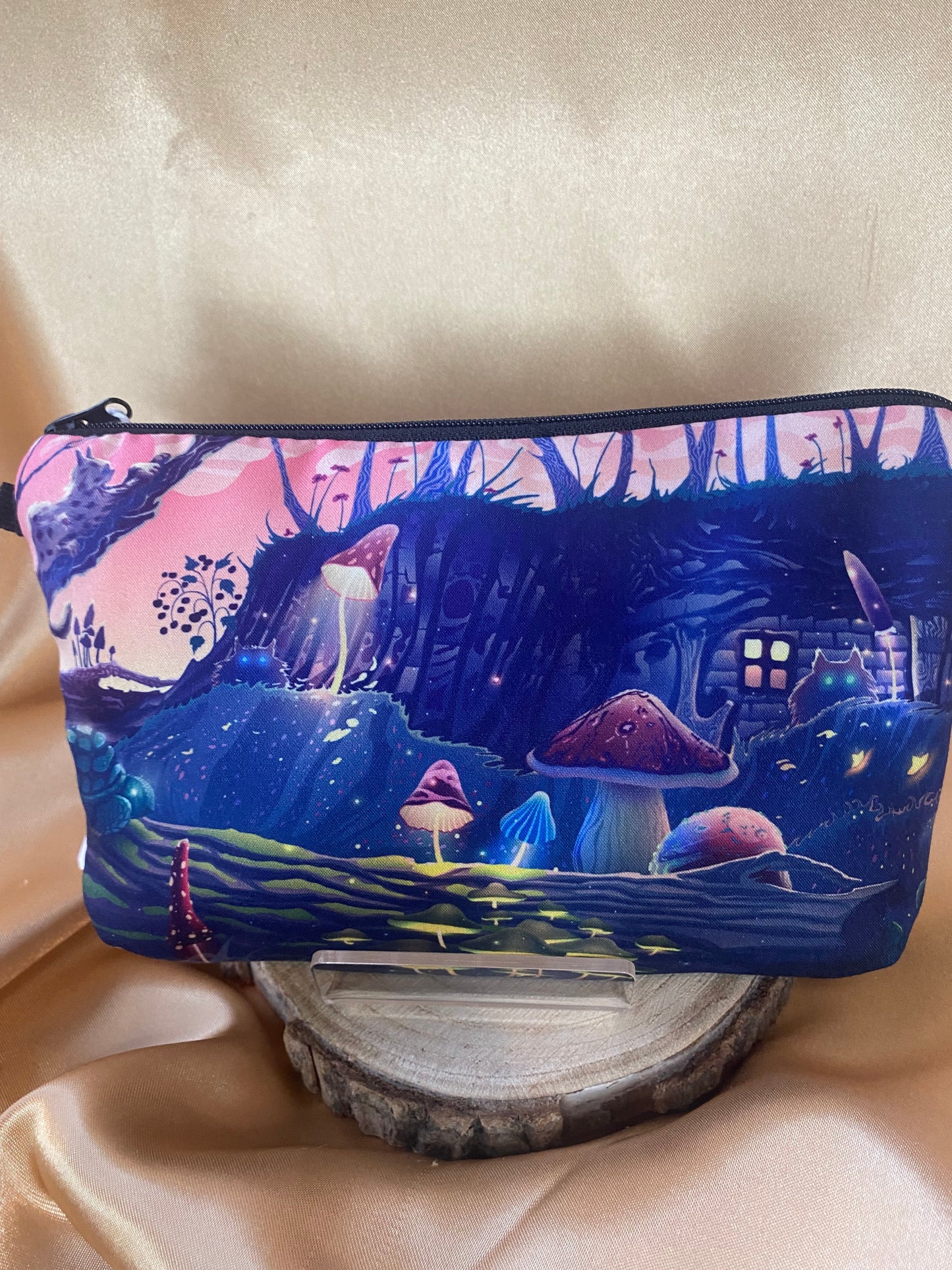 Fairytale Cottage & Mushroom Cosmetic/Tarot Bag