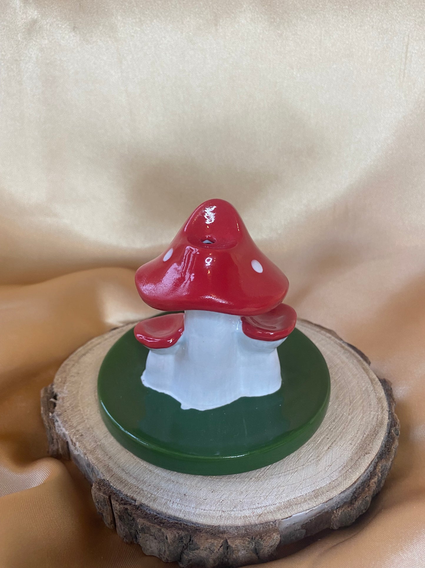 Ceramic Mushroom Incense stick/cone holder
