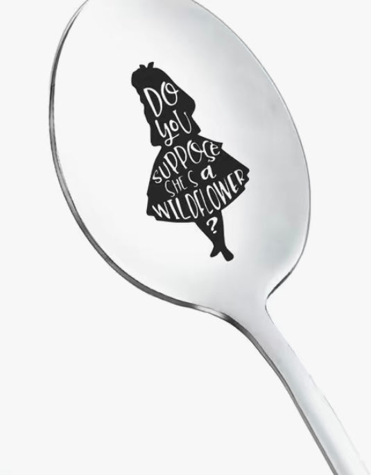 “Do You Suppose She’s a Wildflower?” Alice in Wonderland Spoon