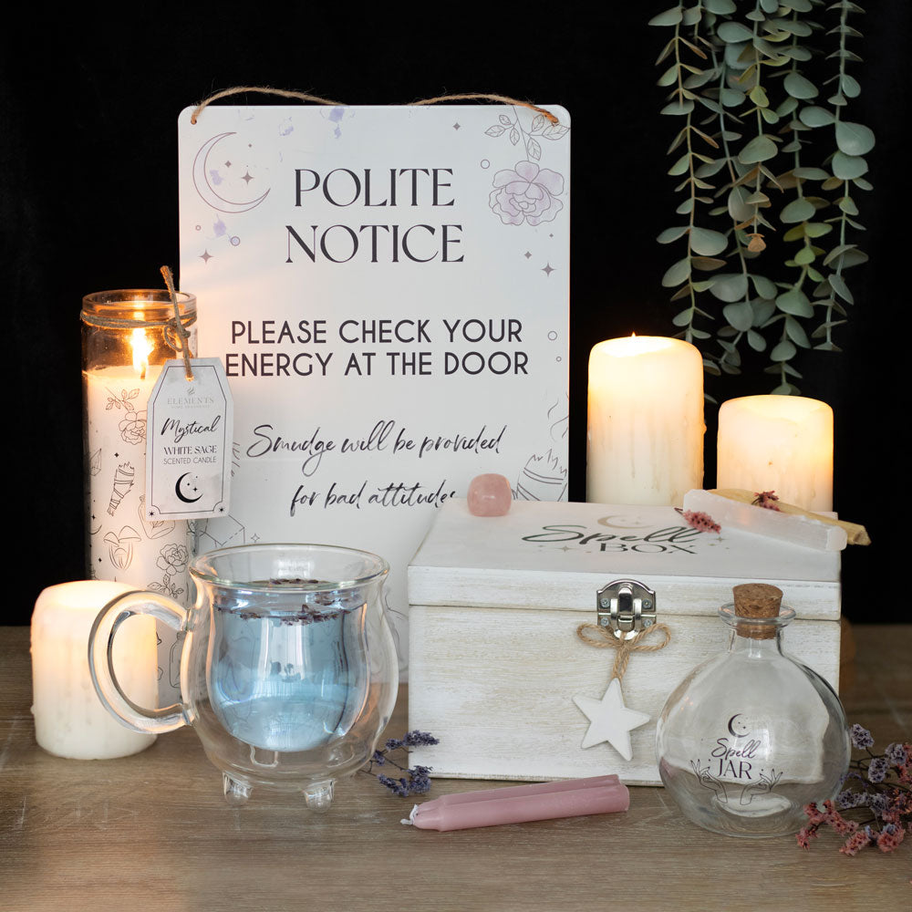 Check Your Energy At the Door Metal Hanging Sign