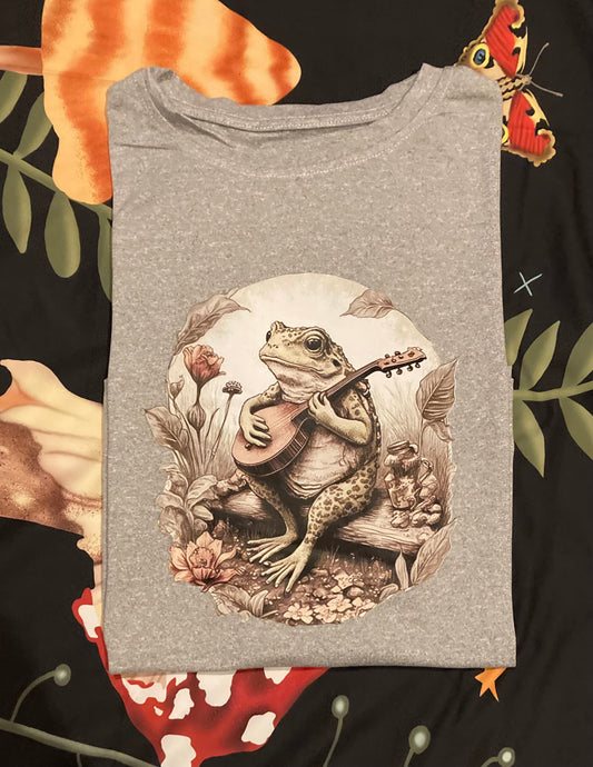 Frog Playing Banjo Quirky T~Shirt