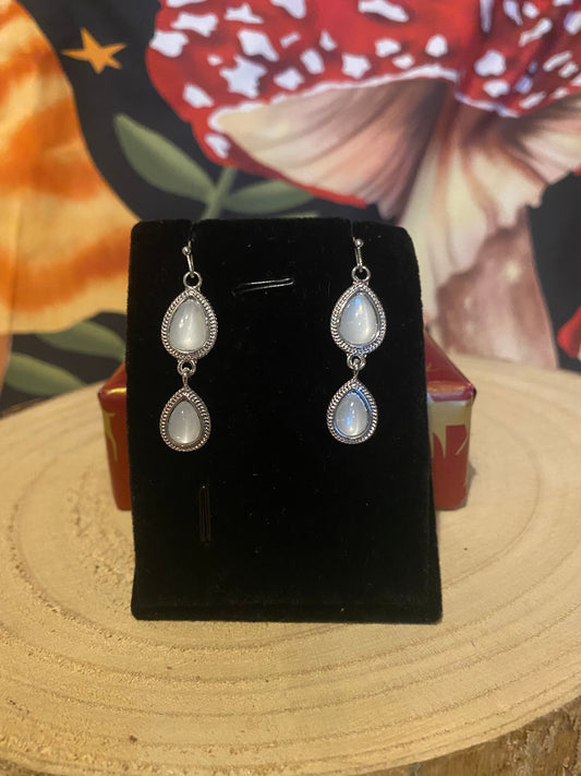 Moonstone Droplet Earrings