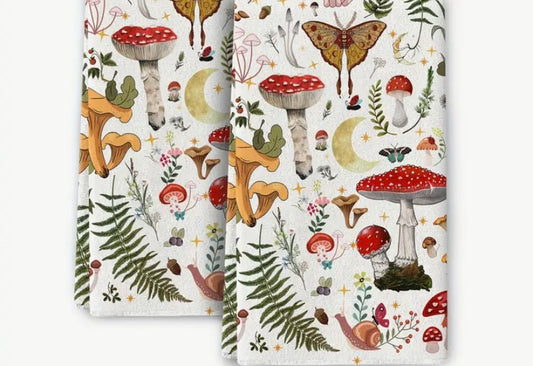 Bohemian Mushroom Tea Towels